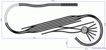 Roco H0 ohne Bettung Gleisplan 440 X 200 cm